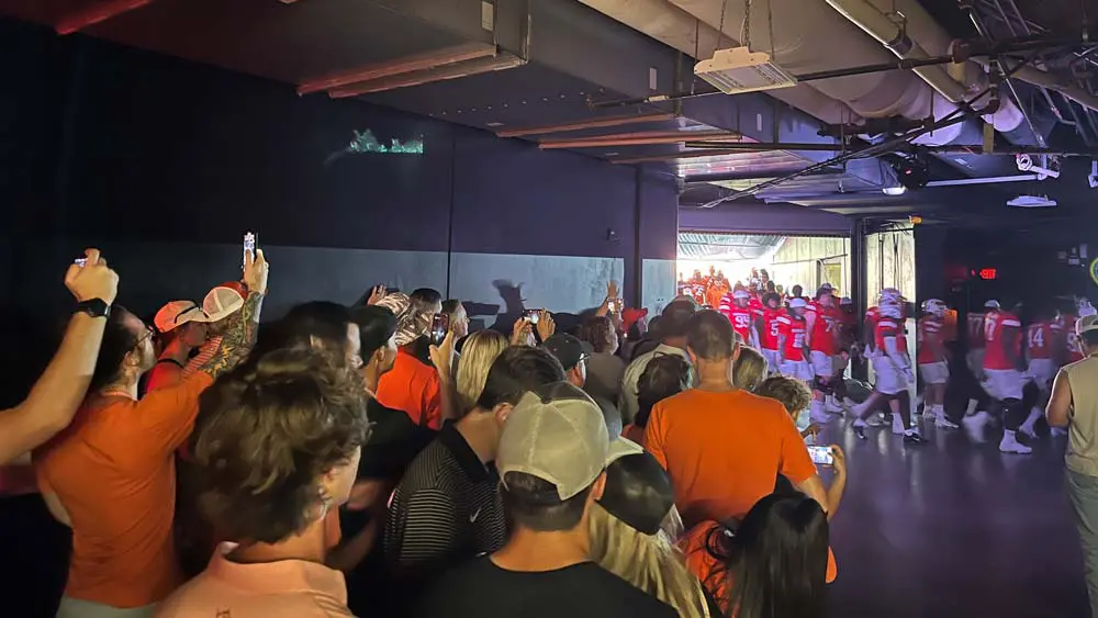 fans in the tunnel